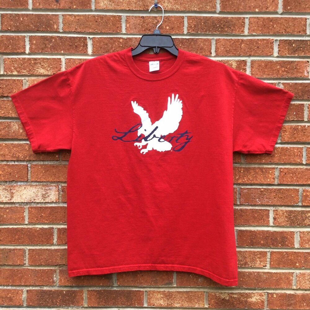 Gildan Liberty/Tyranny T-shirt Mens Size XL Red Thomas Jefferson Quote Patriotic